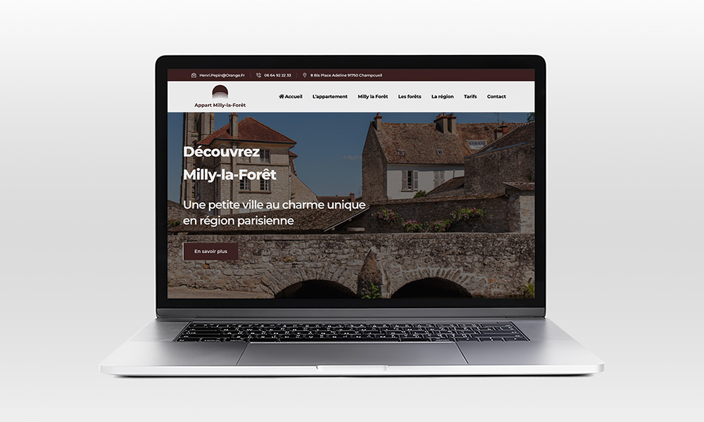 Creation site internet pour Appartement Milly-la-Forêt