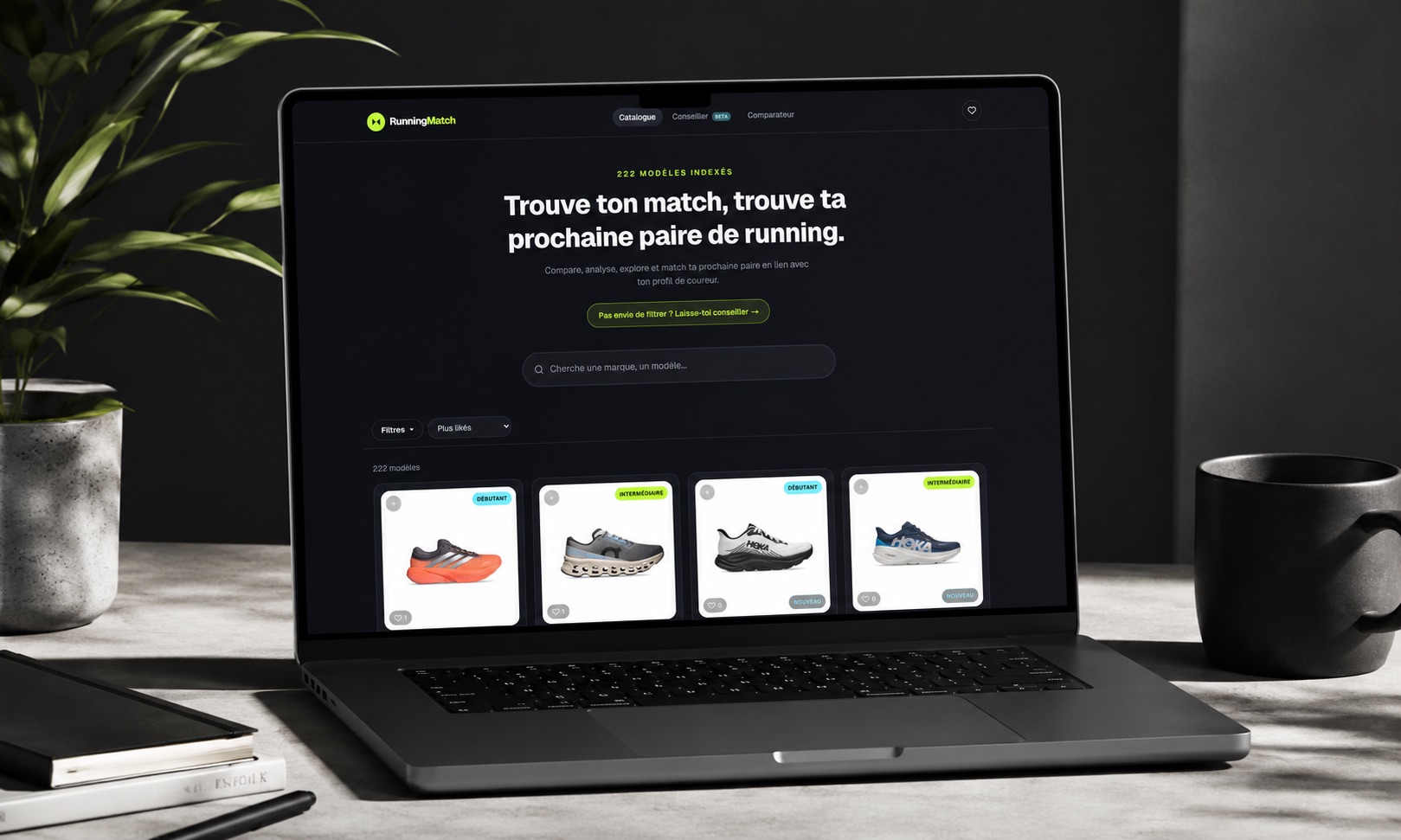 Site web Running Match, comparateur de chaussures de running